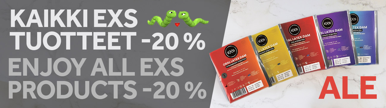 EXS korkealaatuisia kondomeja ja liukasteita