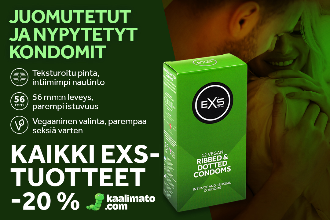 EXS korkealaatuisia kondomeja ja liukasteita