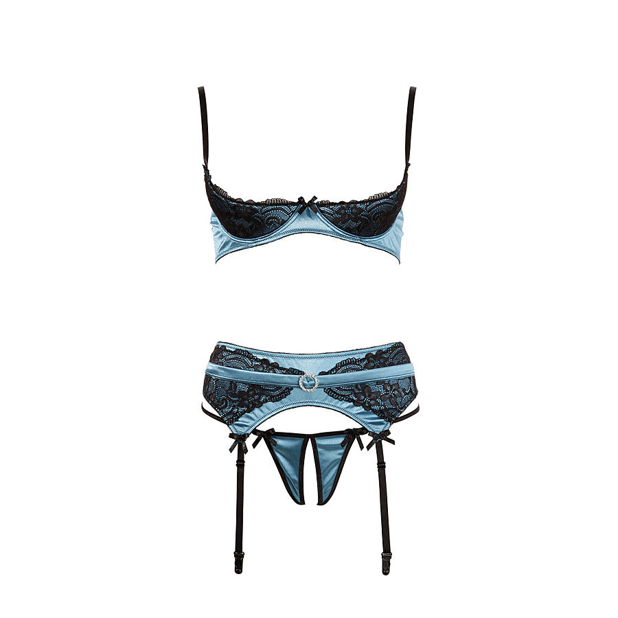 Cottelli Collection Jade - Sukkanauhaliivisetti