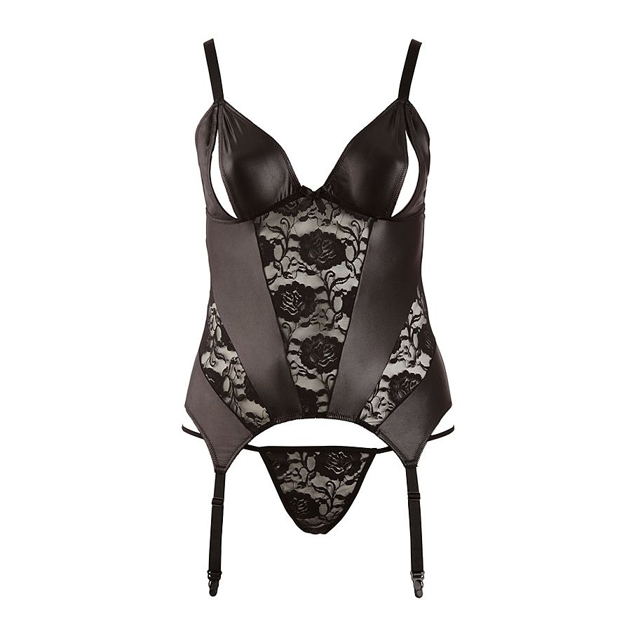 Cottelli Collection Joan - Sukkanauhaliivisetti, Plus Size