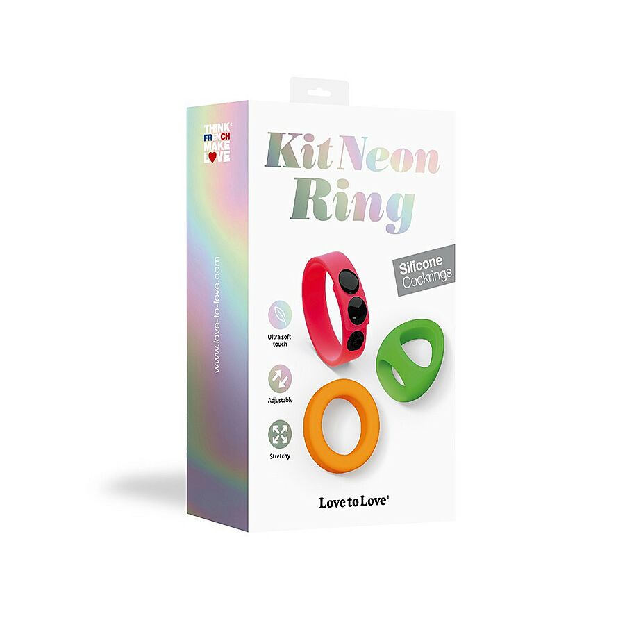 Kit Neon Ring - Penis- ja kivesrengassetti