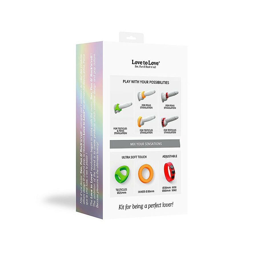 Kit Neon Ring - Penis- ja kivesrengassetti