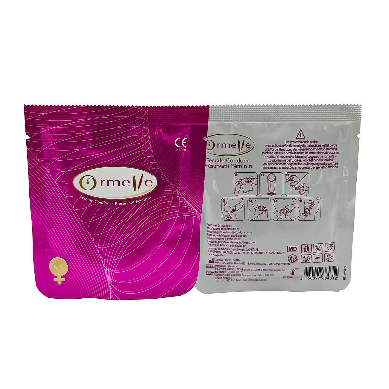 Ormelle Female Condom - Naisten kondomi, 5 kpl