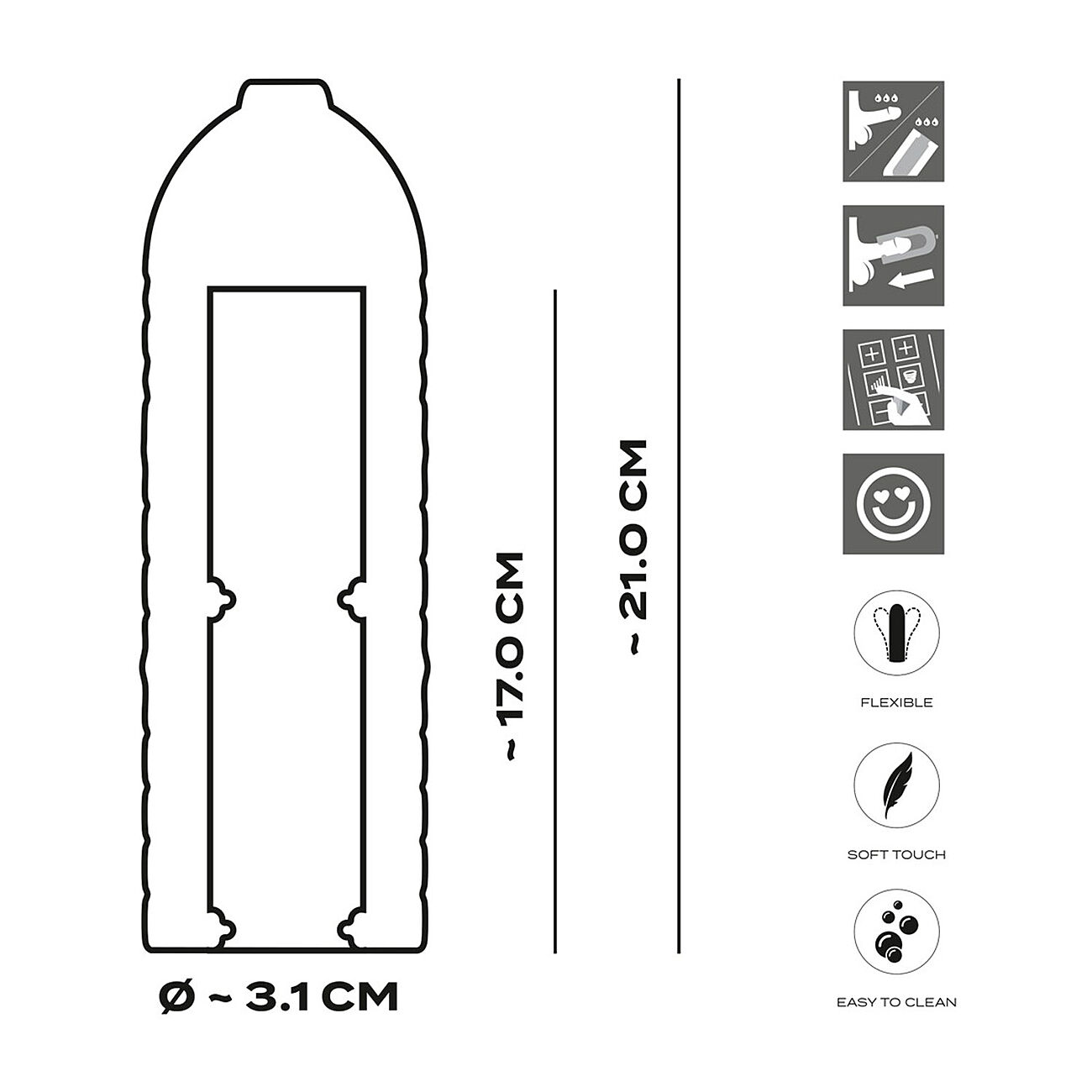 Suck-O-Mat 3 - Performance Sleeve, XL-koko