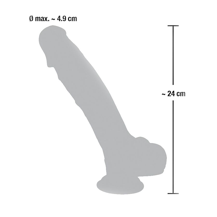 Medical Silicone Dildo, 24 cm