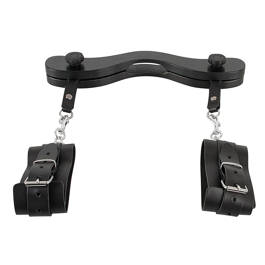 Penis and testicle pranger with handcuffs