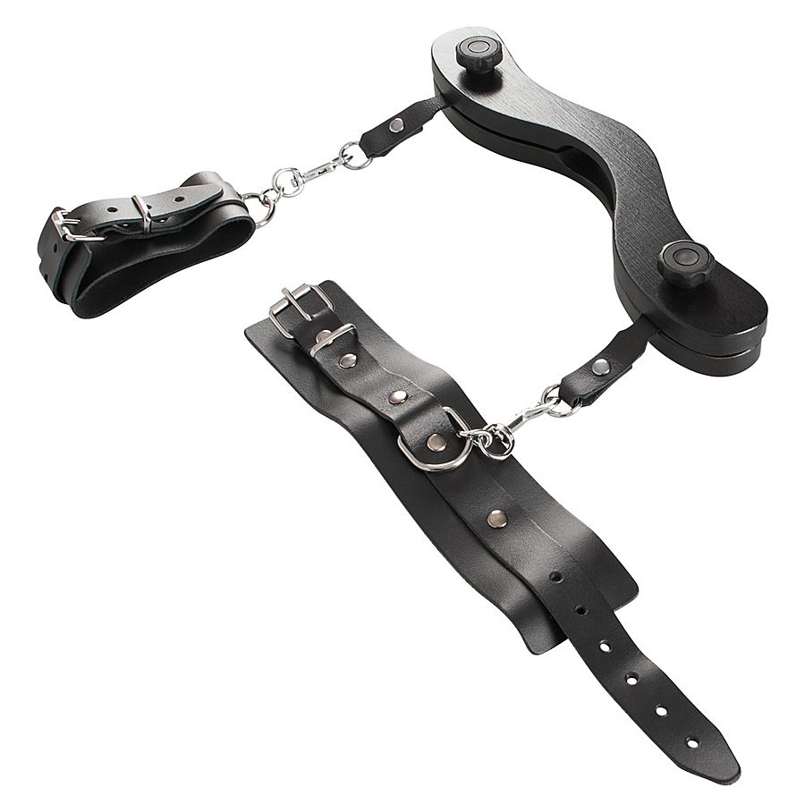 Penis and testicle pranger with handcuffs