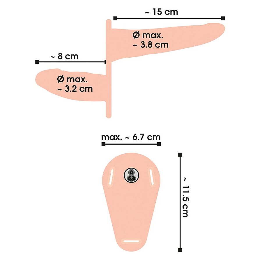 Vrisev tupla strap-on