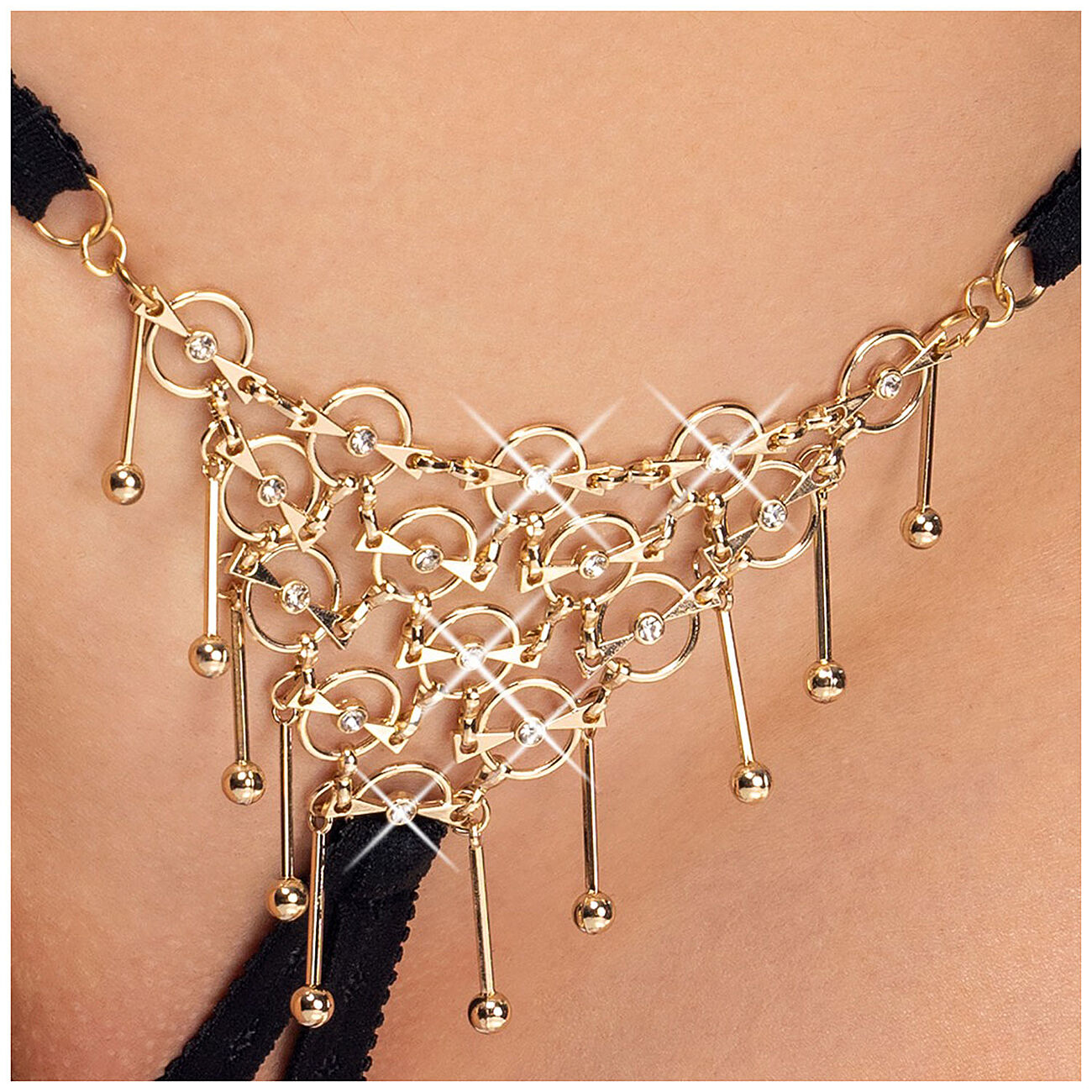 Cottelli Collection Luxury - Crotchless String