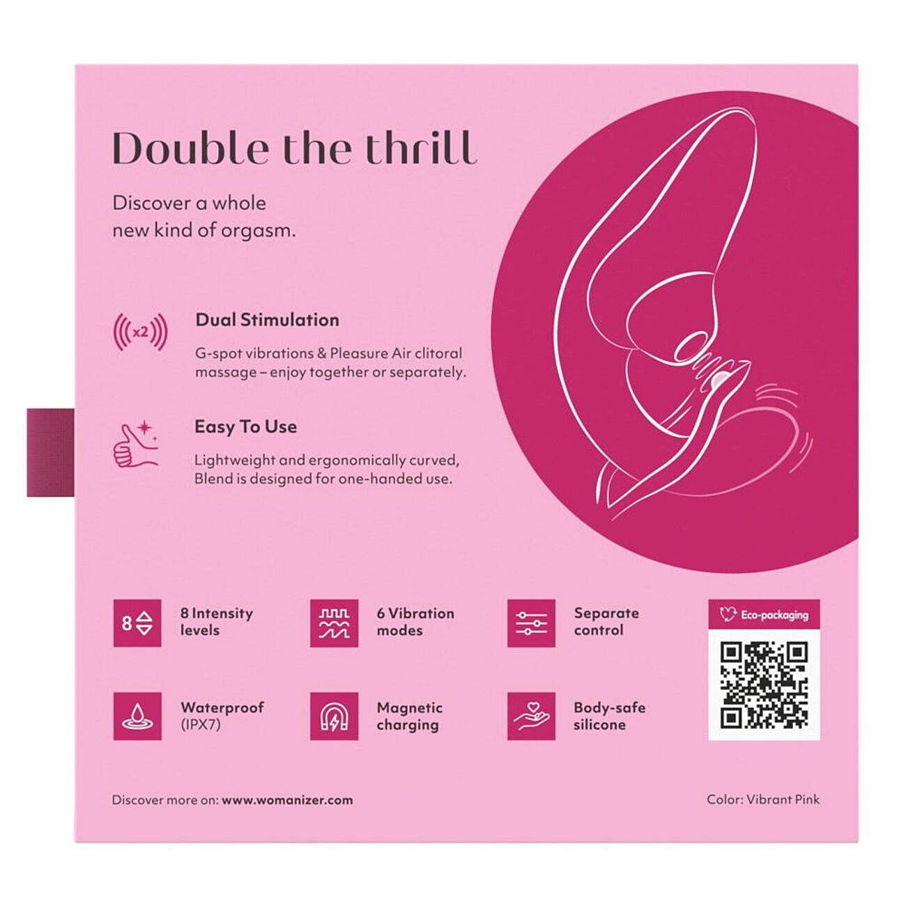 Womanizer Blend - Imev klitoriskiihotin ja g-pistevibraattori