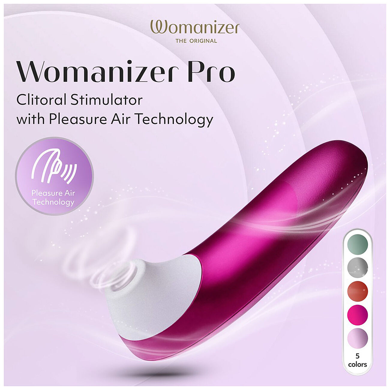 Womanizer PRO - Imev� klitoriskiihotin, pinkki