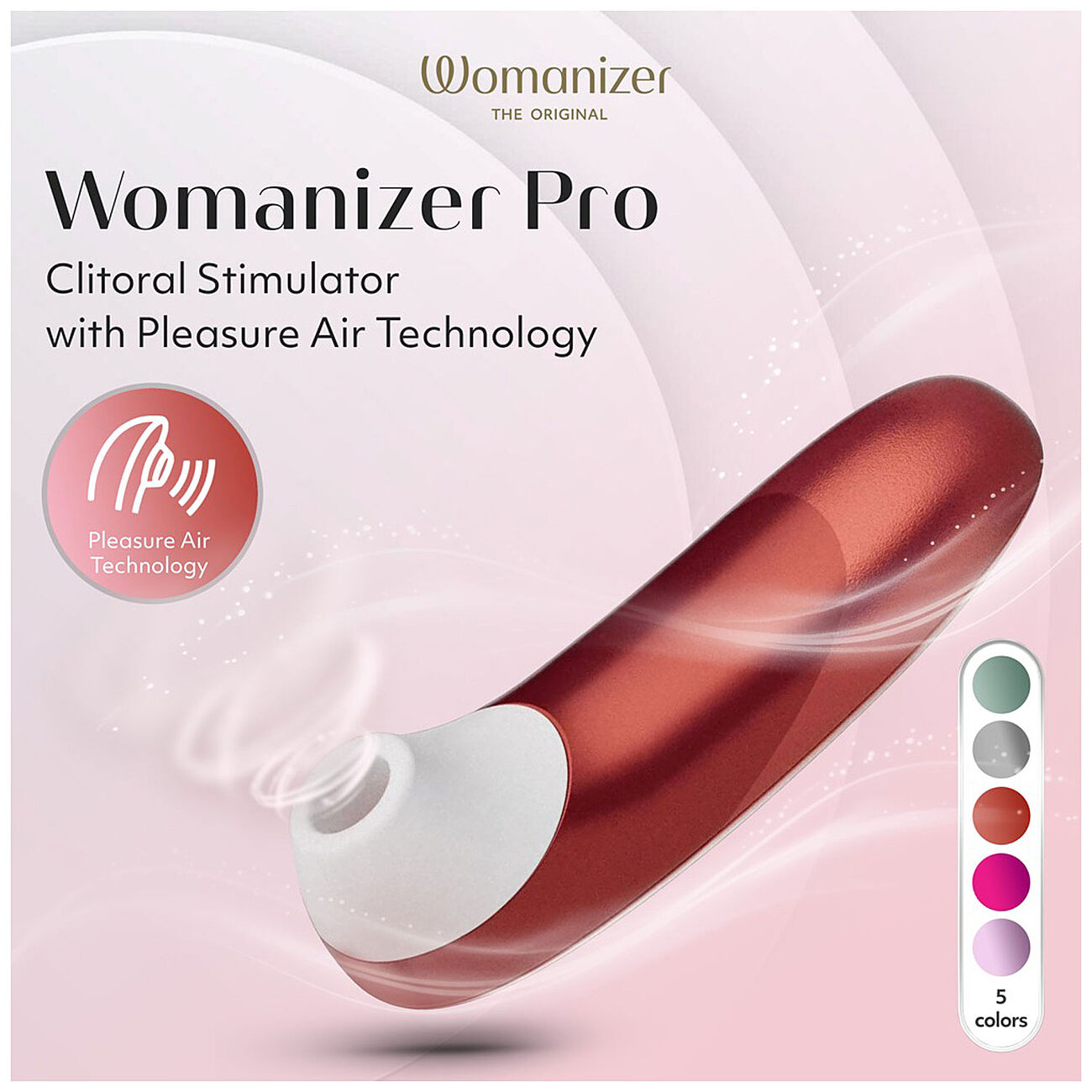 Womanizer PRO - Imev� klitoriskiihotin, punainen