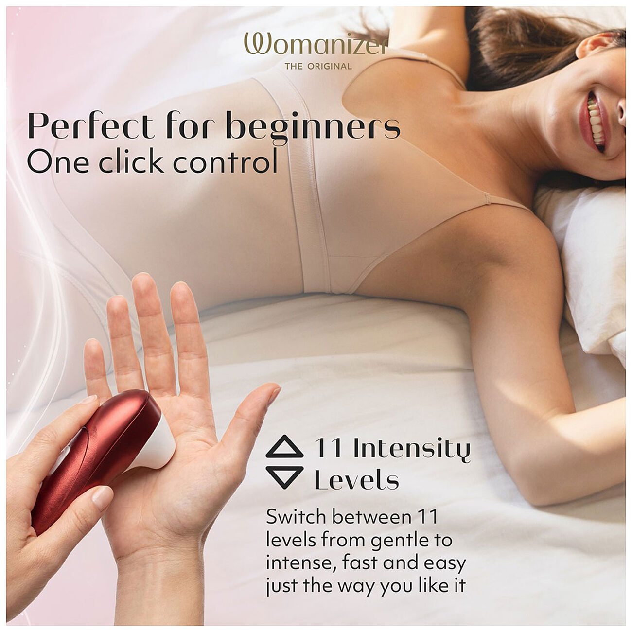 Womanizer PRO - Imev� klitoriskiihotin, punainen