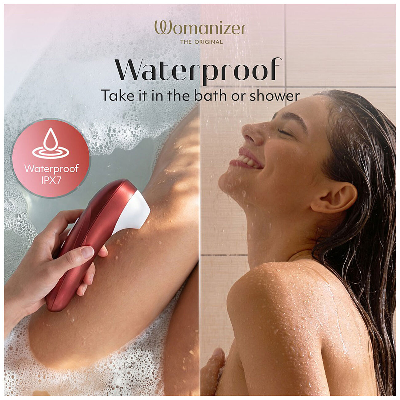 Womanizer PRO - Imev� klitoriskiihotin, punainen