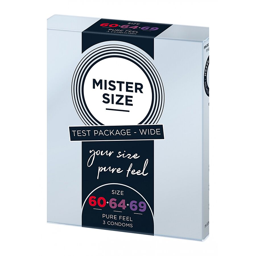 Mister Size Extra Fine - Kondomi testipaketit, 3 kokoa