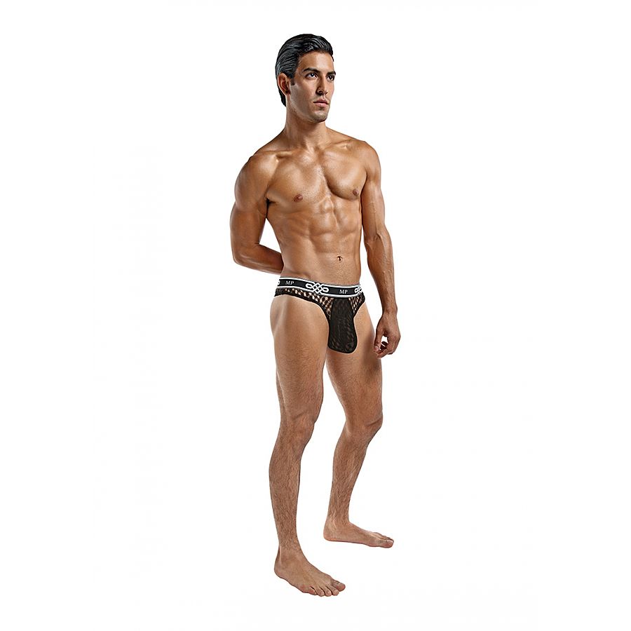 Male Power - Peep Show Low Rise Thong, black