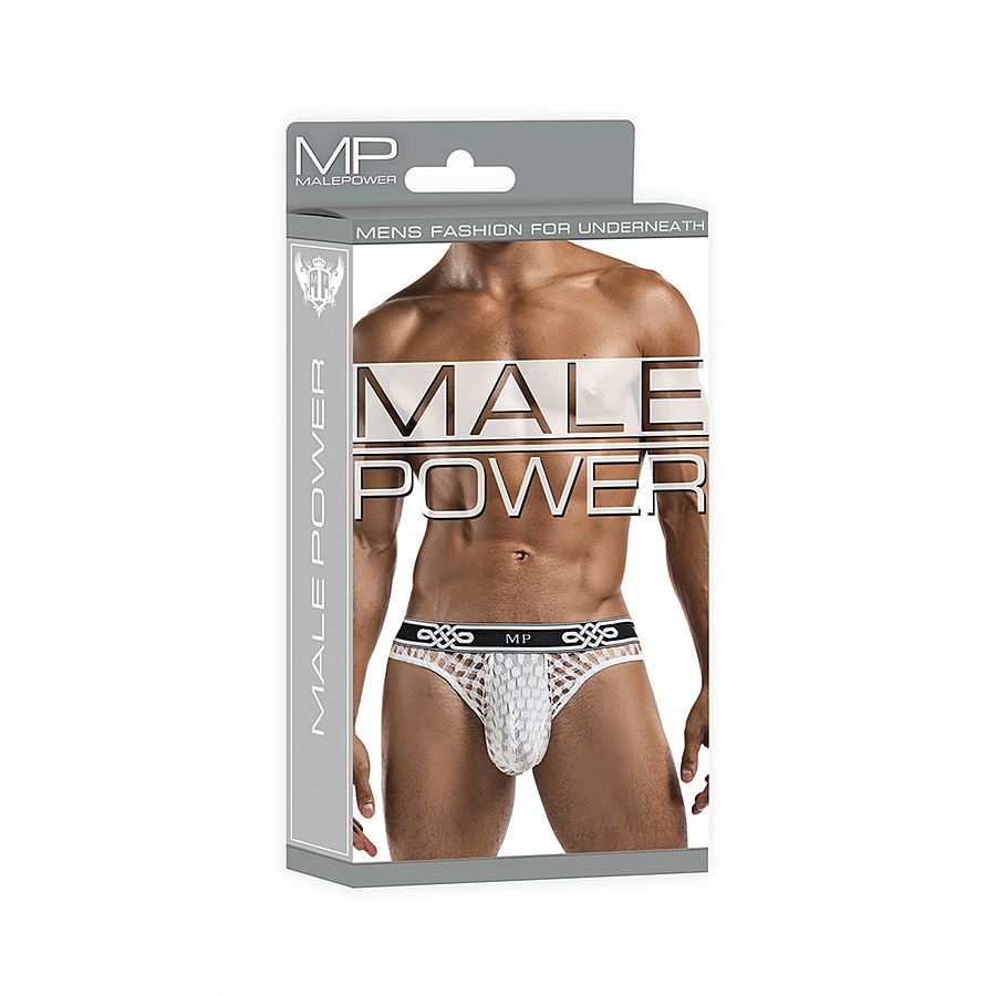 Male Power - Peep Show Low Rise Thong, white
