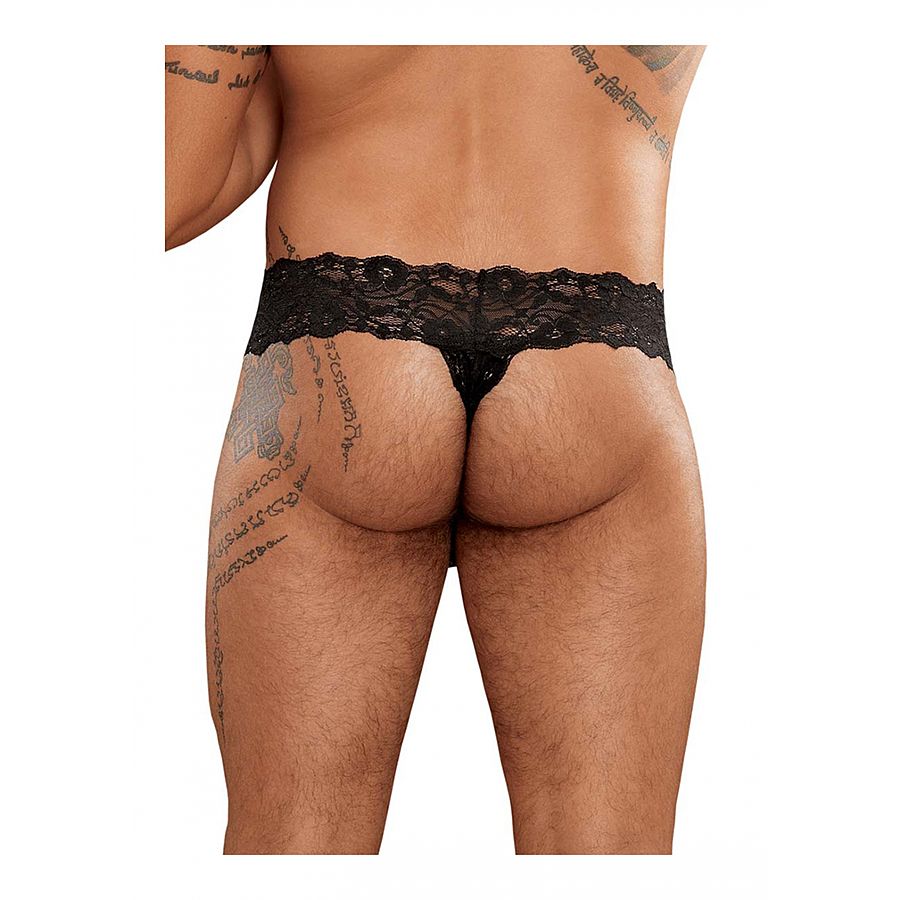 Male Power - Scandal Lace Micro Thong Pinch Back