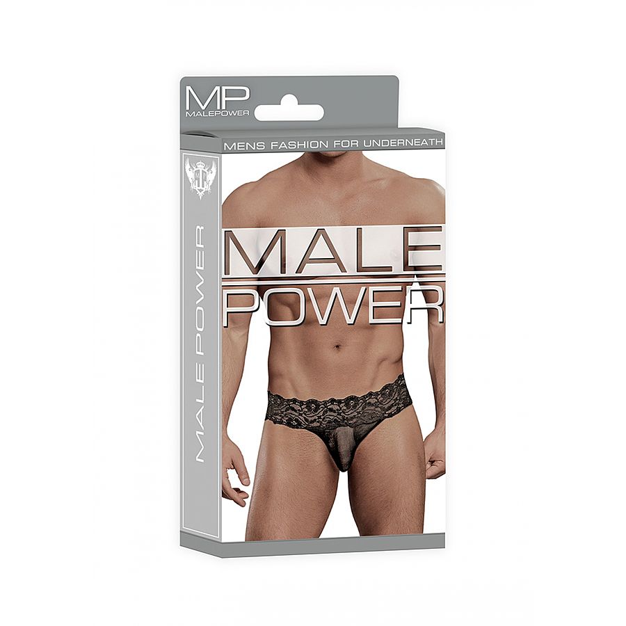 Male Power - Scandal Lace Micro Thong Pinch Back