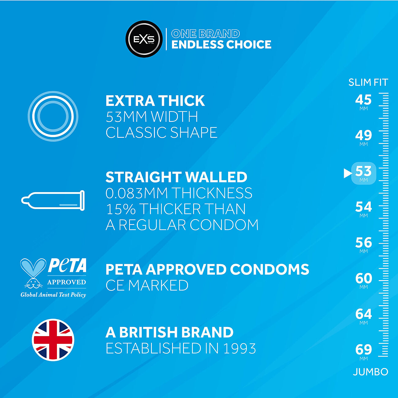 EXS Extra Thick - Kondomi, 12 kpl