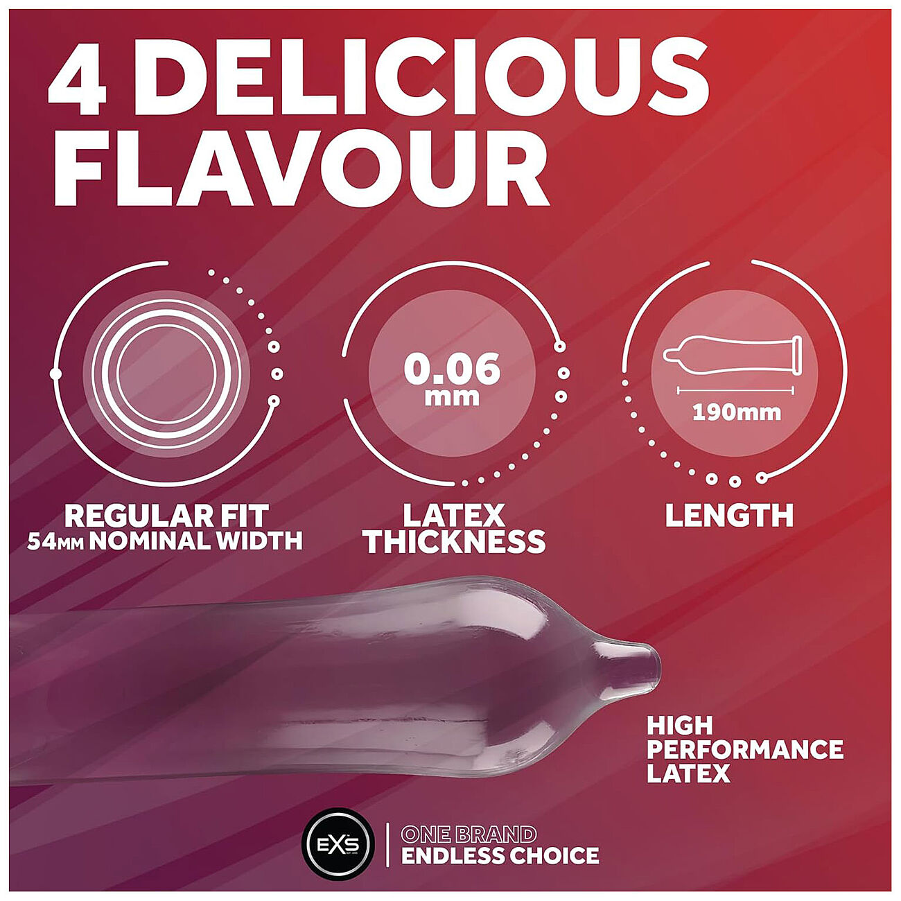 EXS Mixed Flavoured - Makukondomi 48 kpl