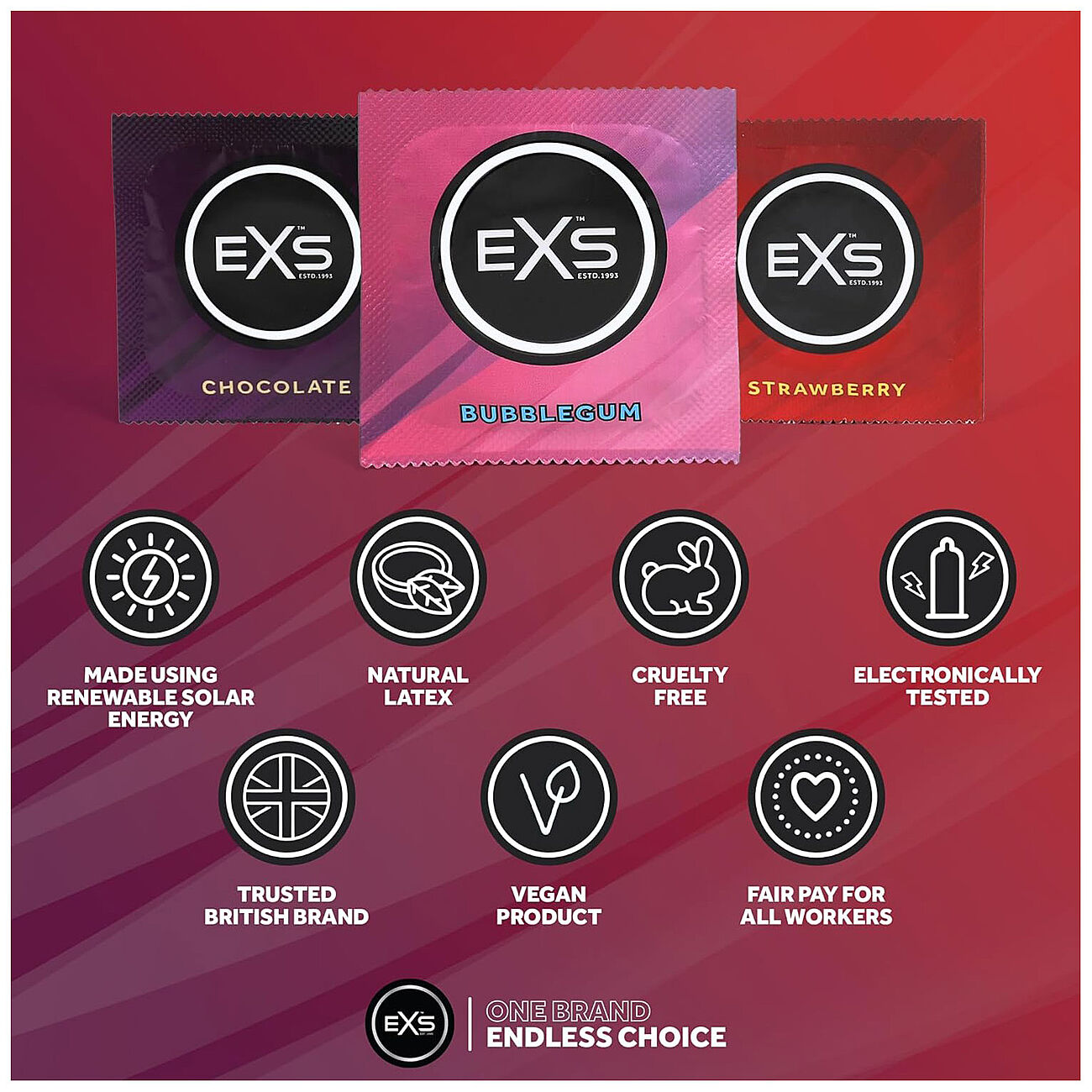 EXS Mixed Flavoured - Makukondomi 48 kpl