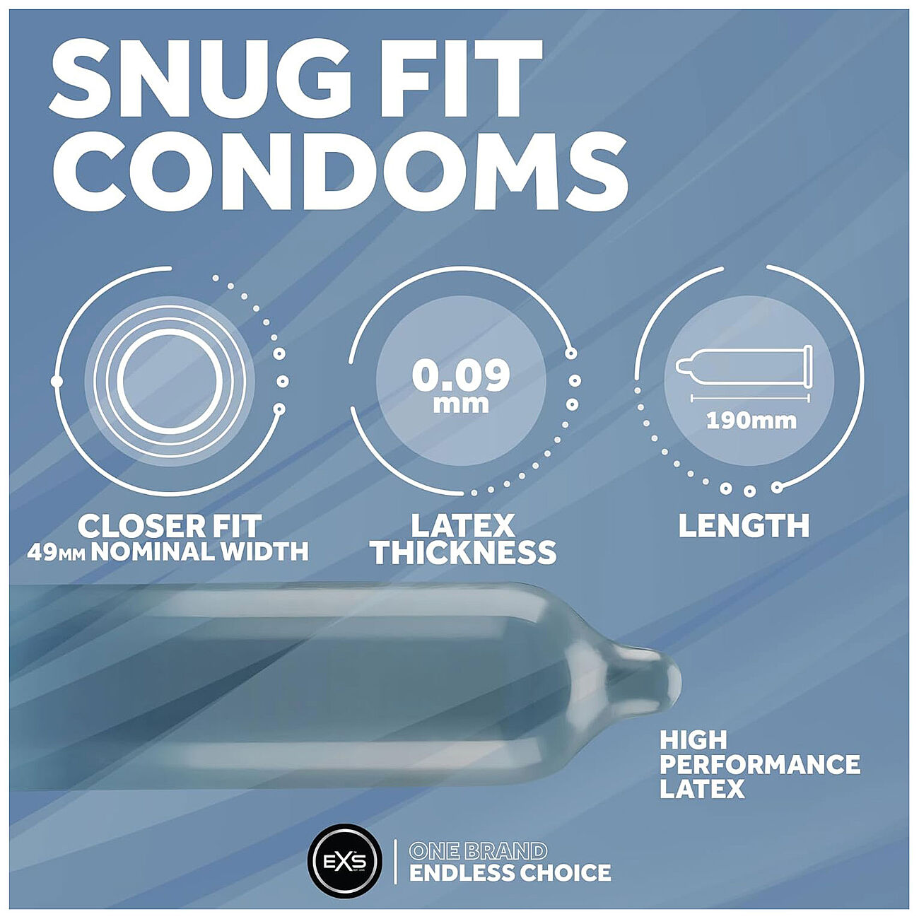 EXS Snug Fit - Kondomi, 12 kpl