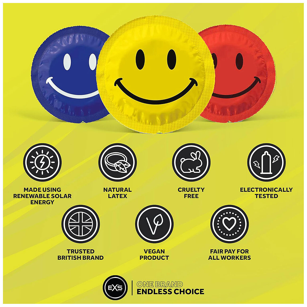 EXS Smiley Face - Kondomi, 12 kpl