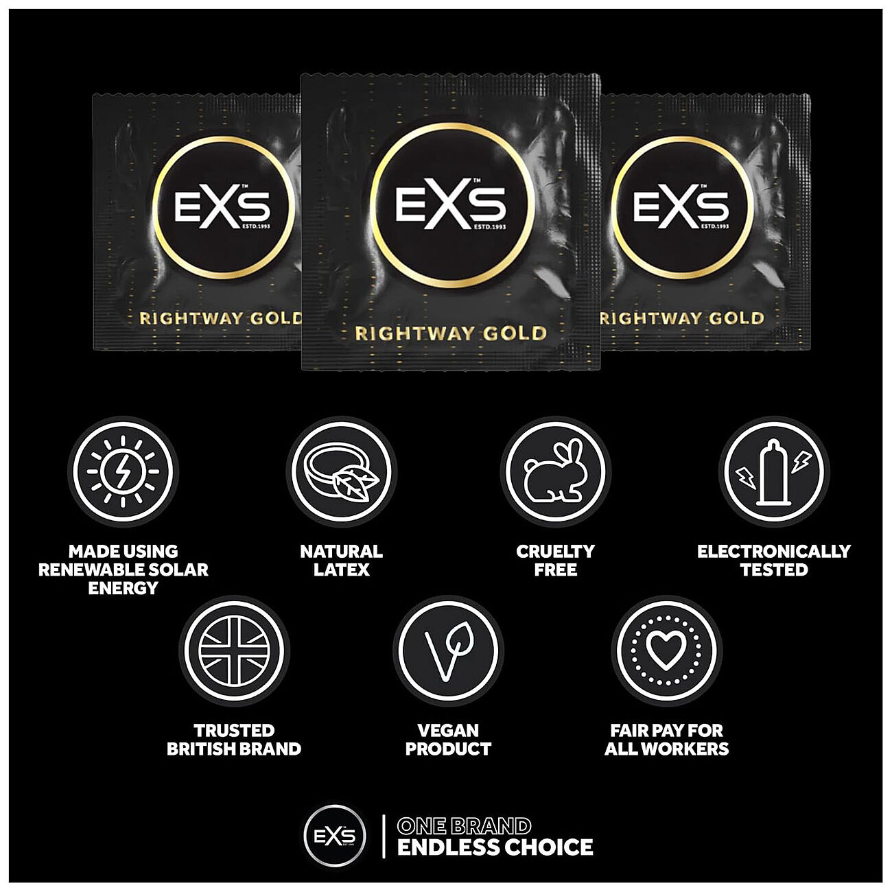 EXS Rightway Gold - Kondomi, 12 kpl