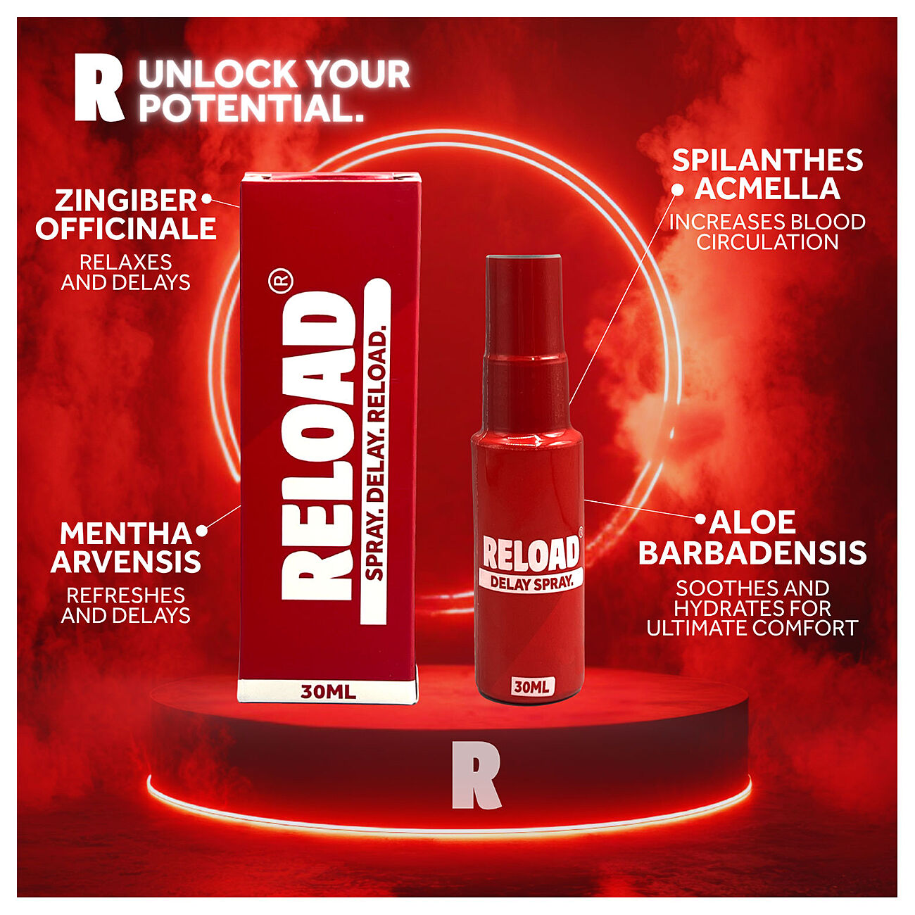 RELOAD - Viivstyttv suihke, 30 ml