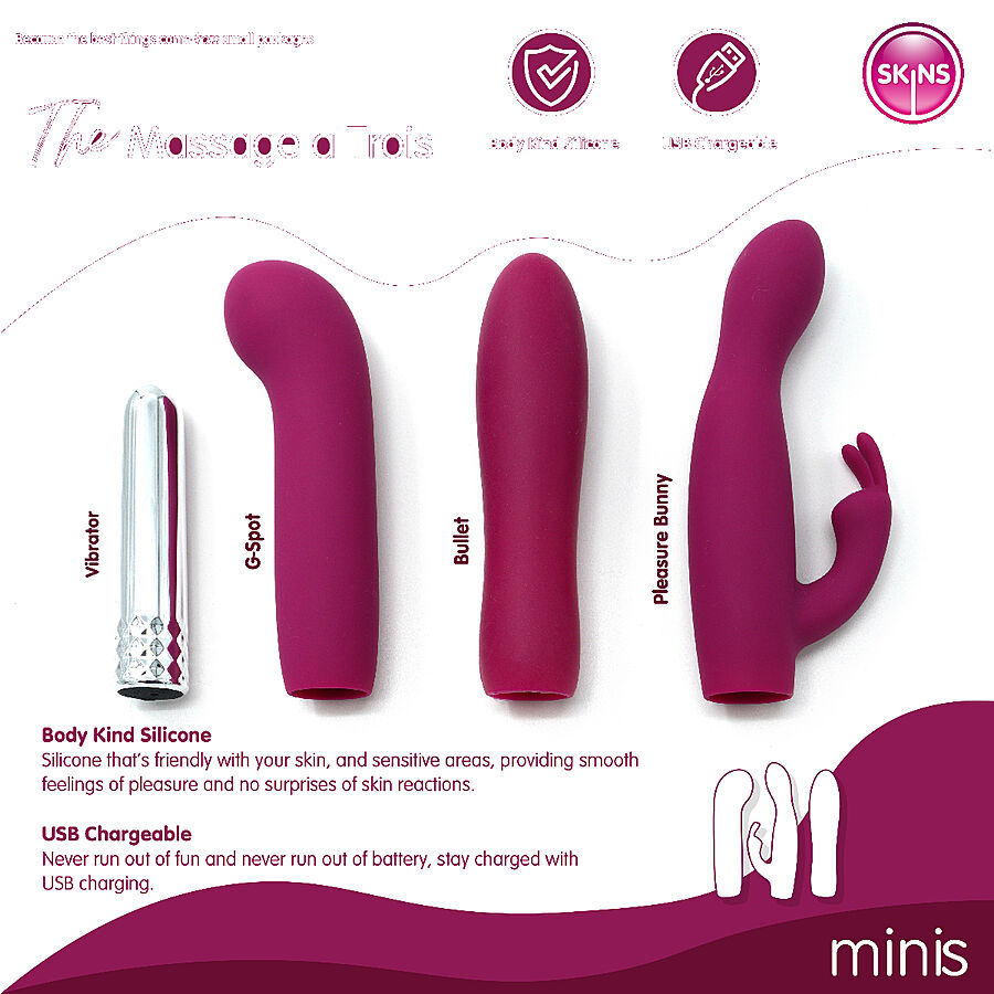 Skins Minis - 3 in 1 vibraattori