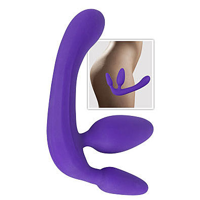 Strapless Strap-On Triple Teaser - Dildo