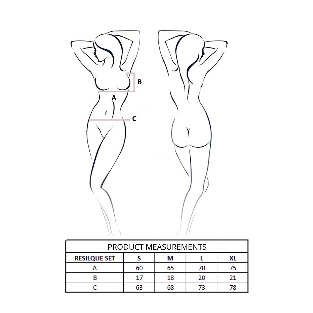 Passion Resilque - Alusasusetti, valkoinen