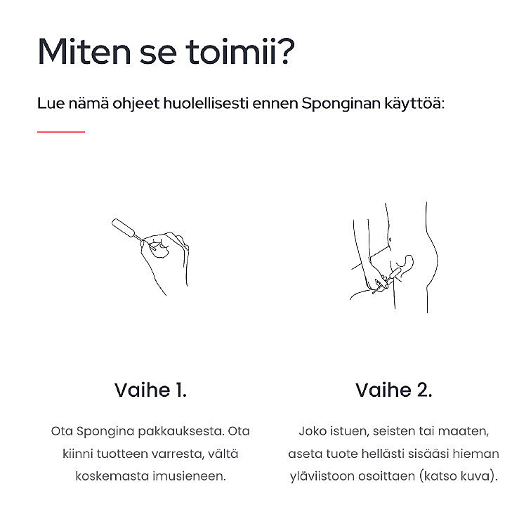 Spongina - Imusieni emttimen puhdistamiseen