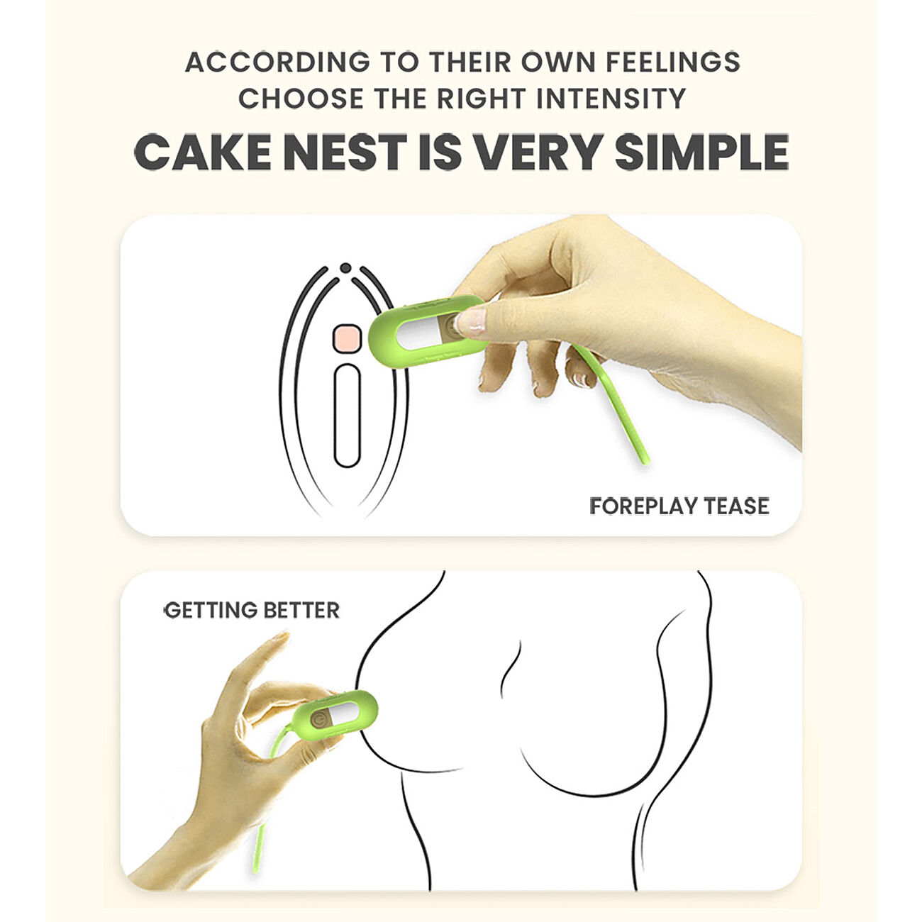 KOVIDA - 4-osainen kiihotinsetti kauko-ohjaimella, vihre