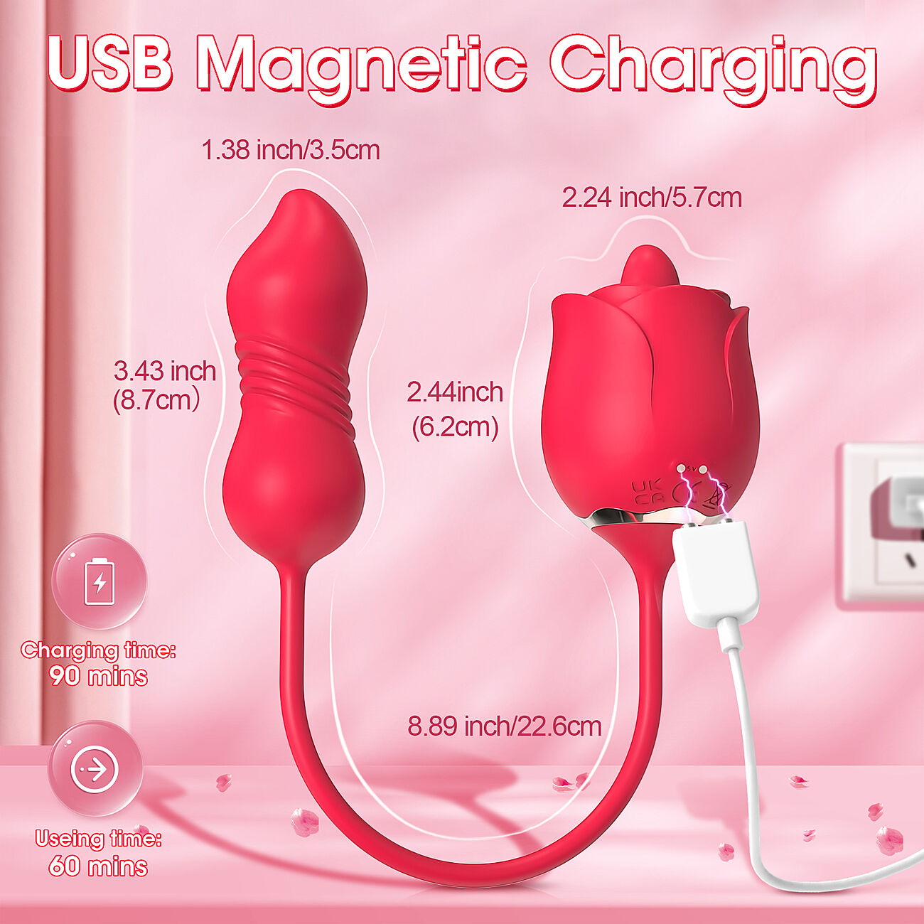 SOHIMI Rose Toy - 3 in 1 ruusuvibraattori