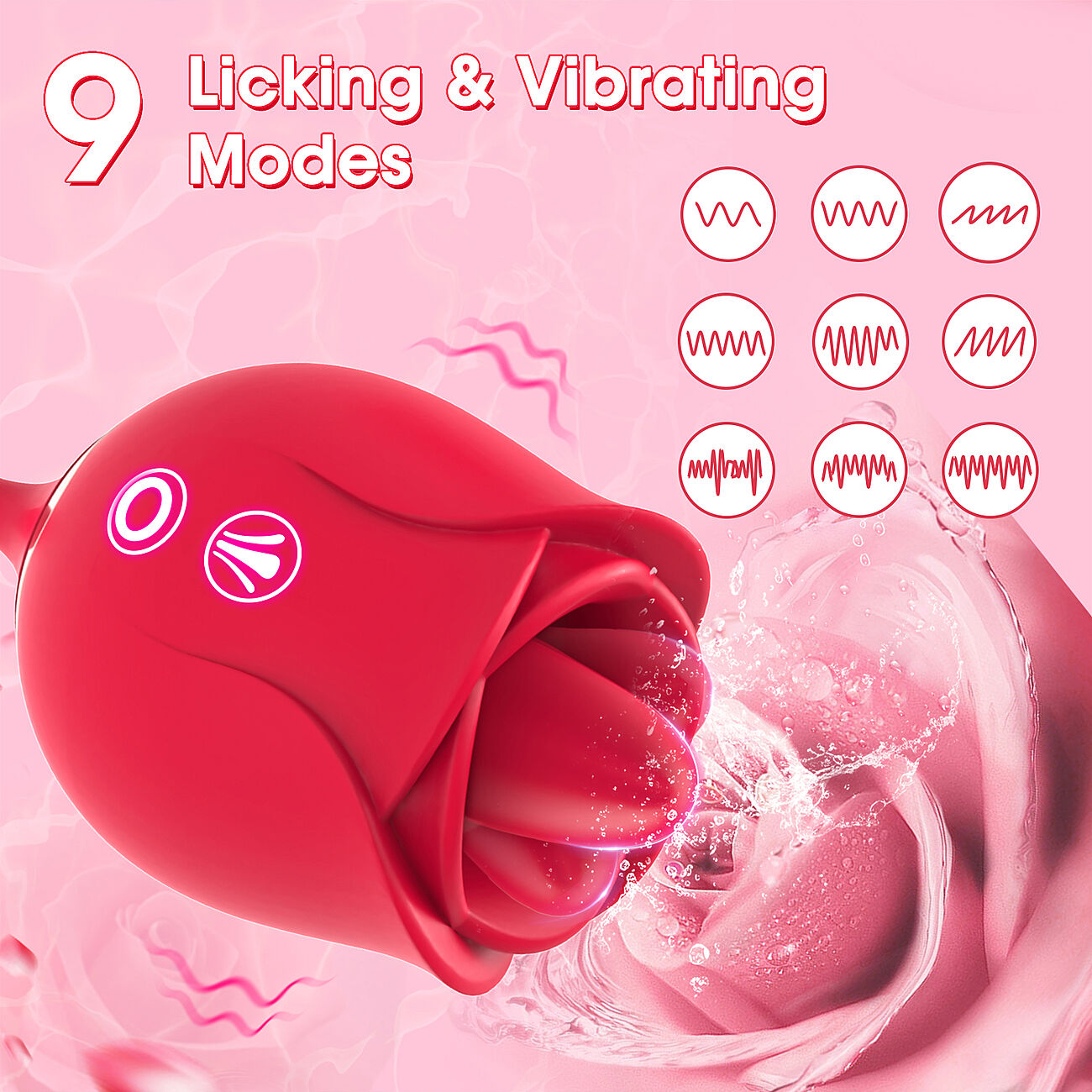 SOHIMI Rose Toy - 3 in 1 ruusuvibraattori