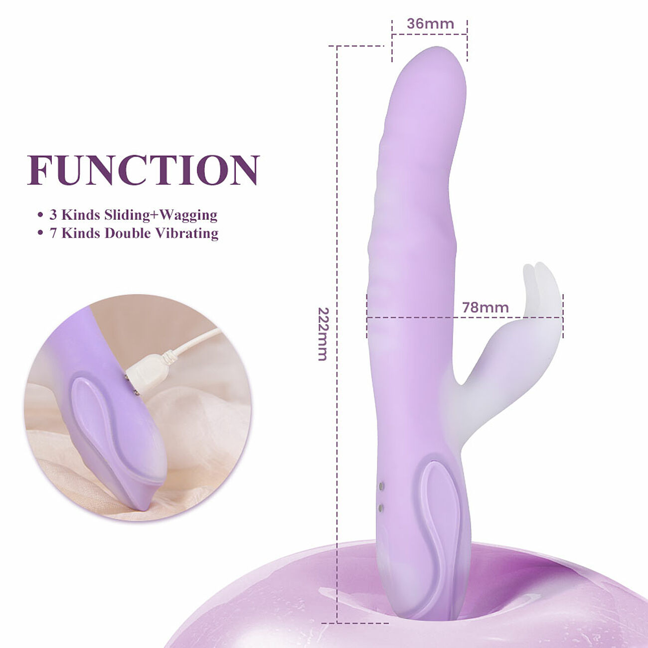 SOHIMI Hupo - 3 in 1 vibraattori, lila