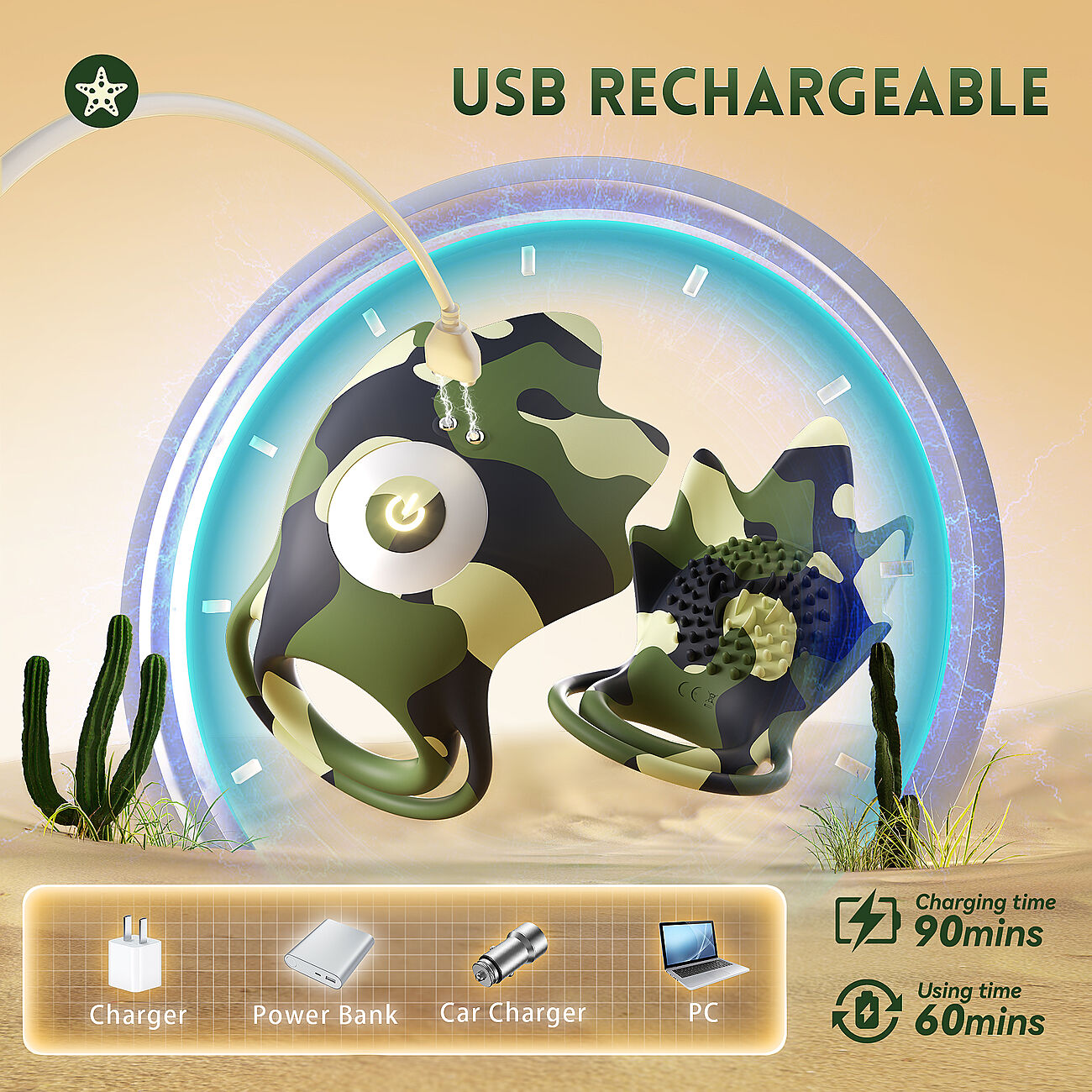 SOHIMI Starfish - Penisrengas klitoriskiihottimella