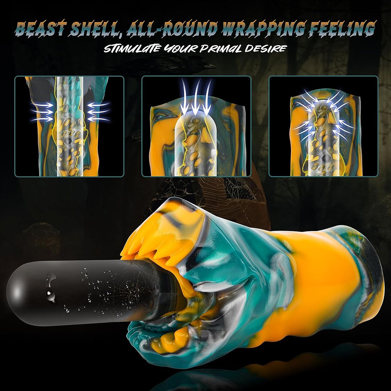 SOHIMI Dragon mouth - Tekosuu, kelta-vihre-musta