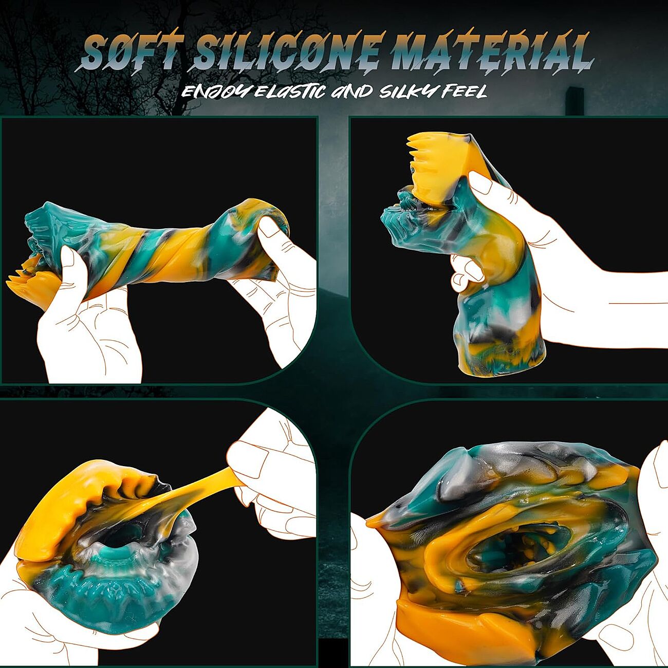 SOHIMI Dragon mouth - Tekosuu, kelta-vihre-musta