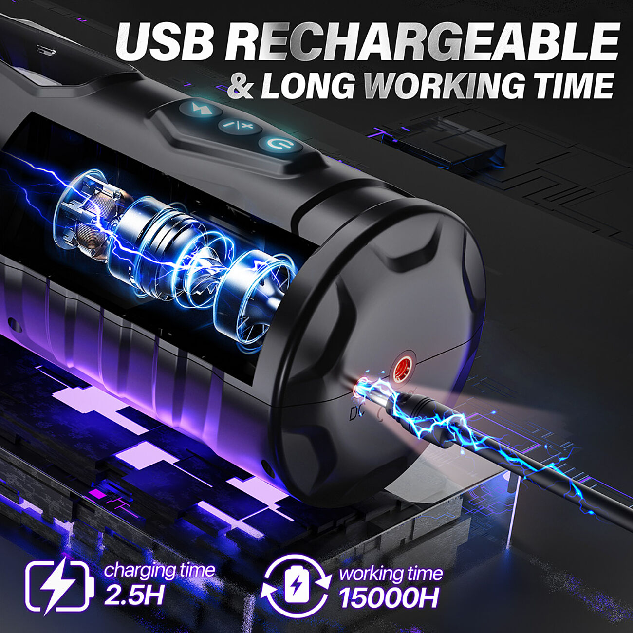 SOHIMI Black Knight - Automaattimasturbaattori