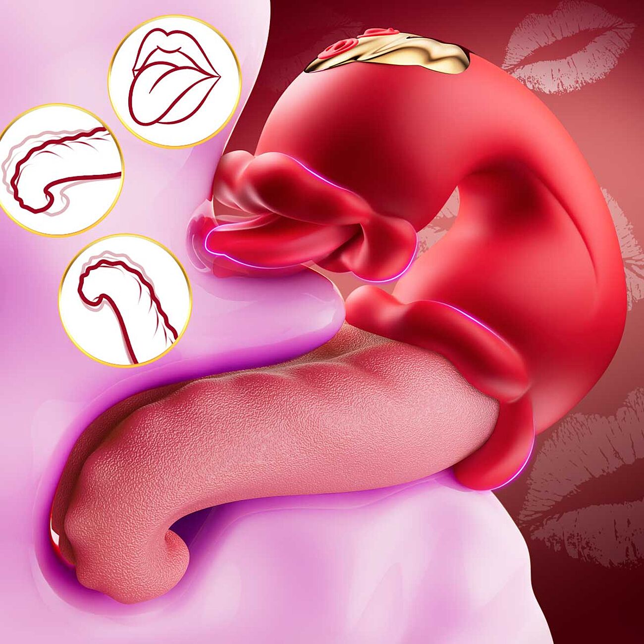 SOHIMI Double Tongue - Vagina- ja klitorisstimulaattori