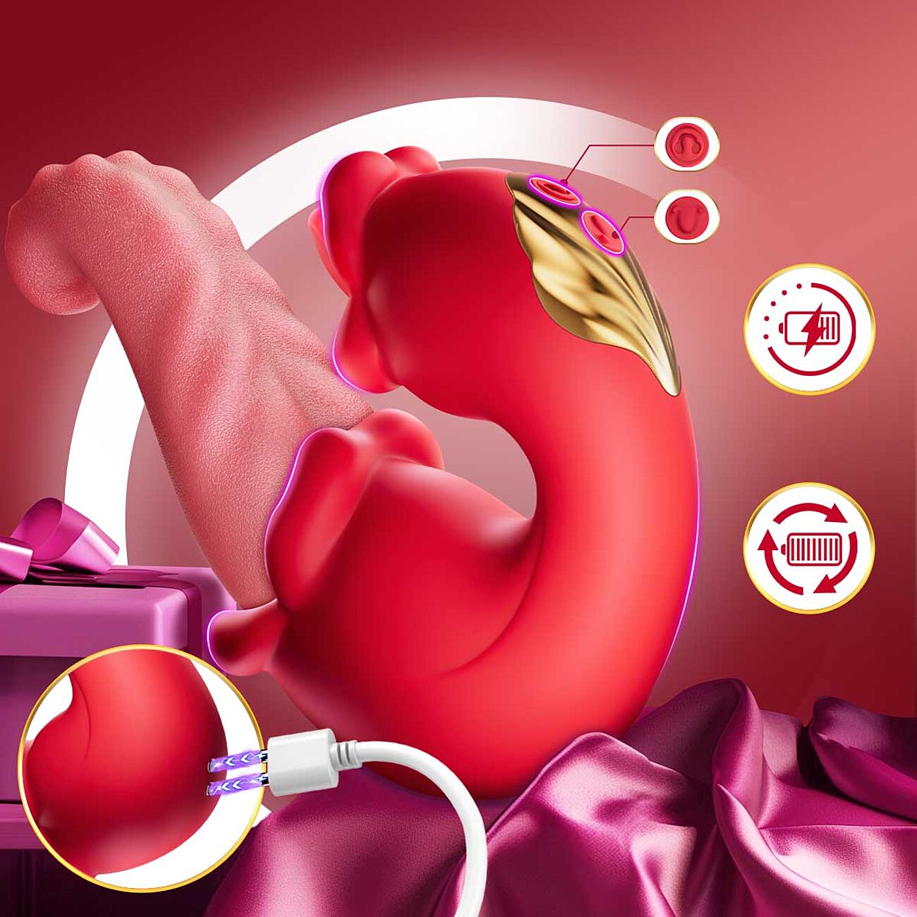 SOHIMI Double Tongue - Vagina- ja klitorisstimulaattori