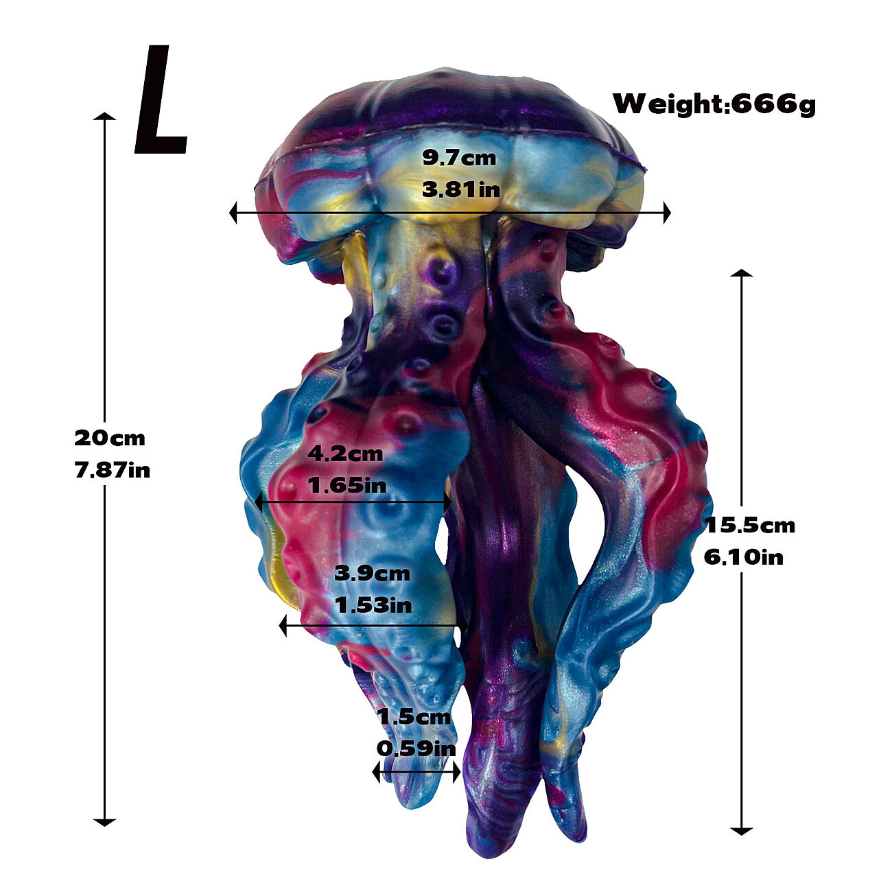 Alien Toys Tentacle - Meduusa anaalitappi, L