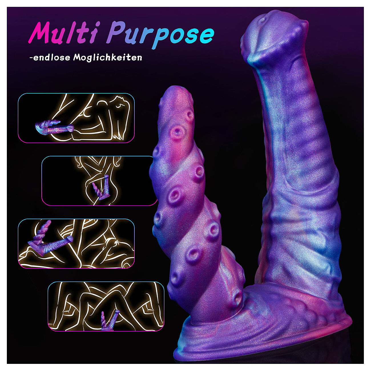 Alien Toys Karkadann - Fantasiadildo + anaalitappi