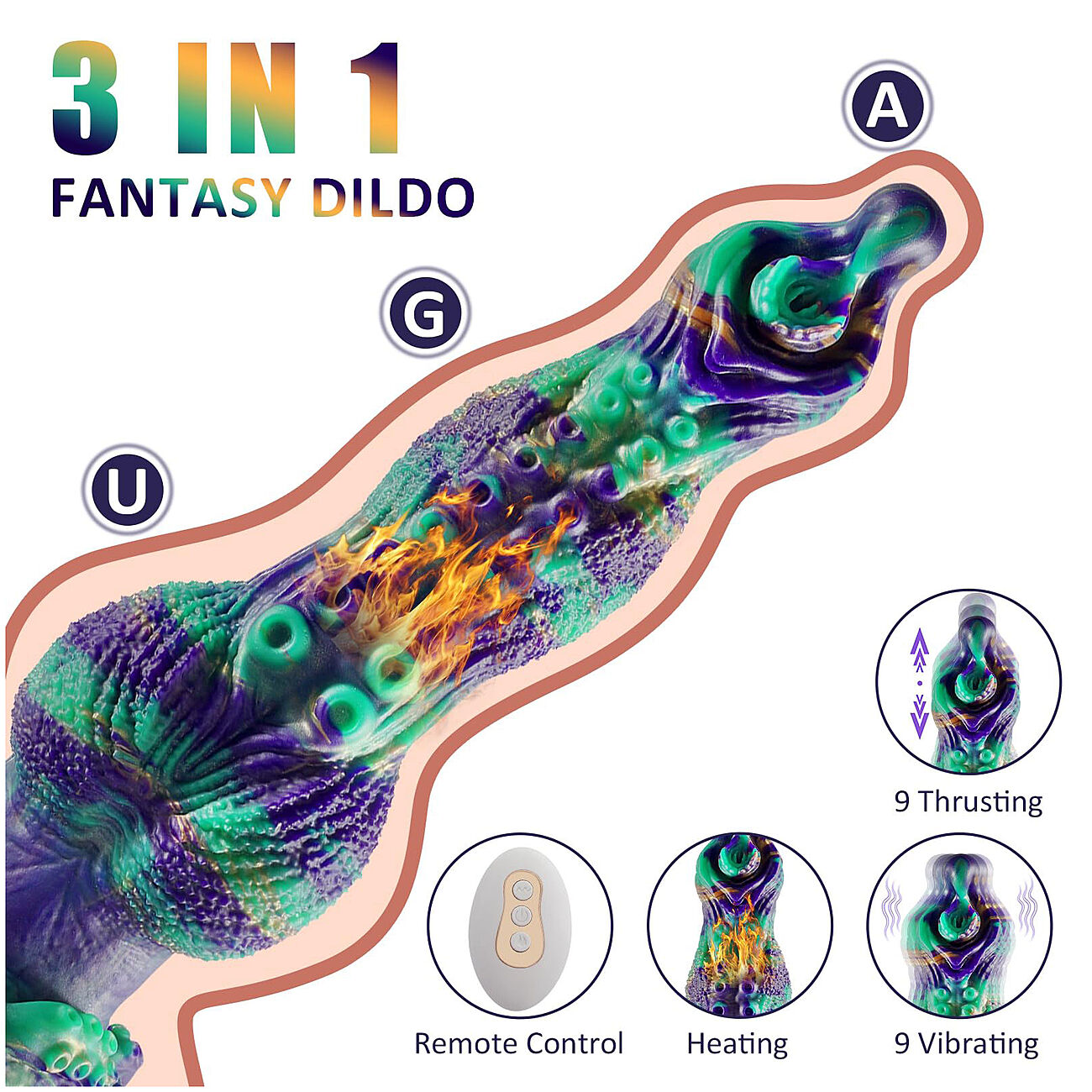 Alien Toys Sylvarion - Tekopenis ty�nt�liikkeell� ja v�rin�ll�