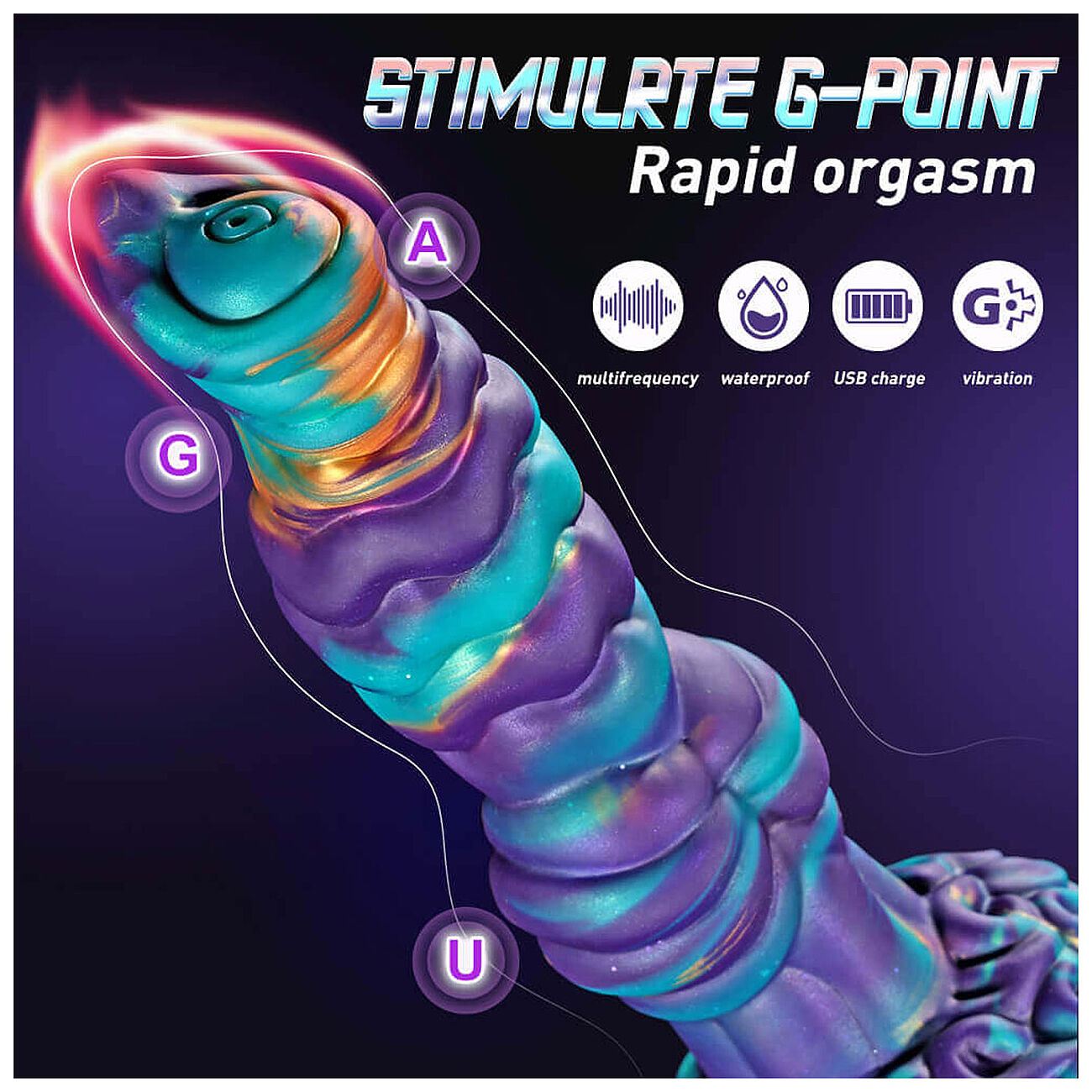 Alien Toys Bahamut - Tekopenis ty�nt�liikkeell� ja v�rin�ll�