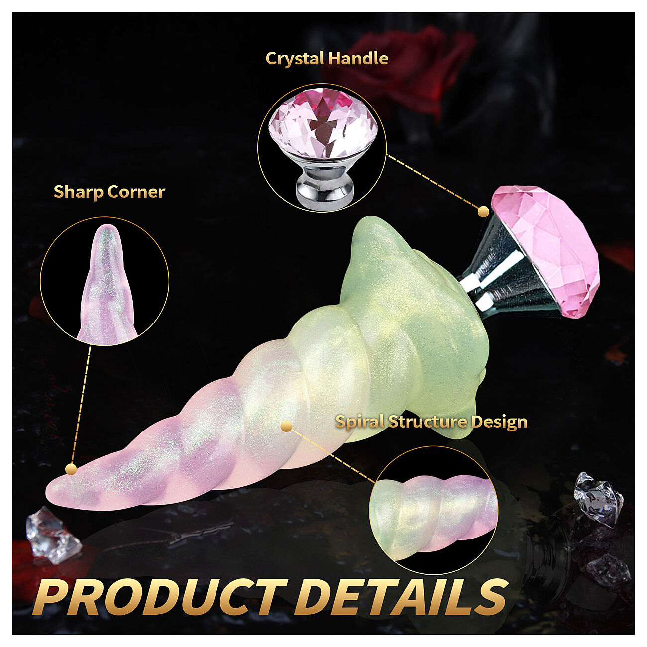 Alien Toys Unicorn - Anaalitappi timantilla