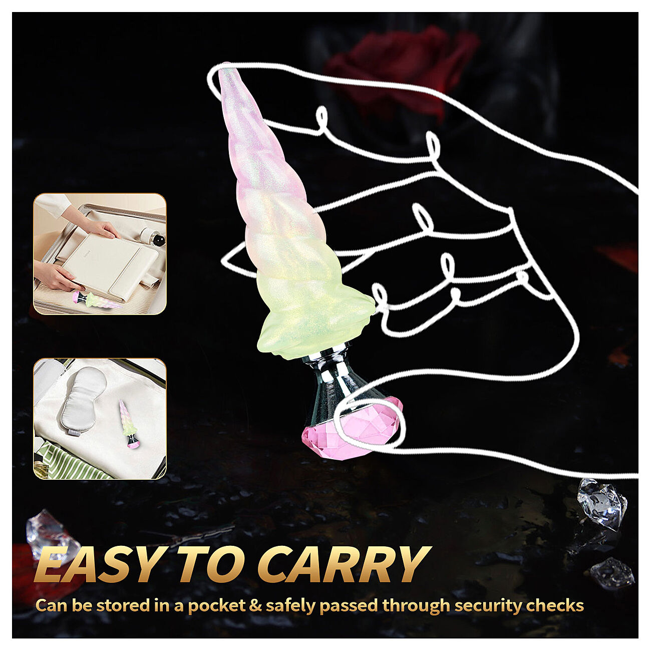 Alien Toys Unicorn - Anaalitappi timantilla